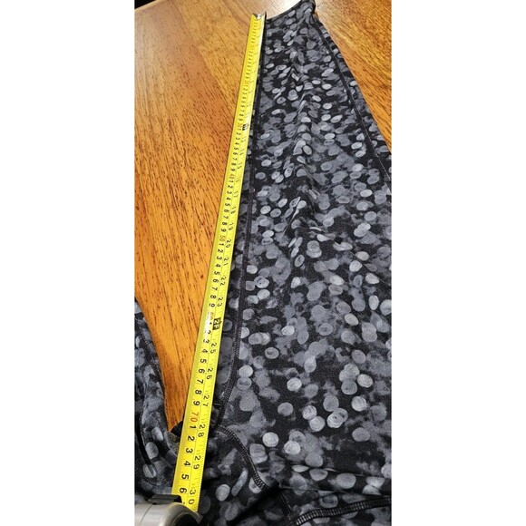 Athleta Leggings Womens Black Gray Chaturanga Mid Rise Gym Pull On Size L - Picture 9 of 11